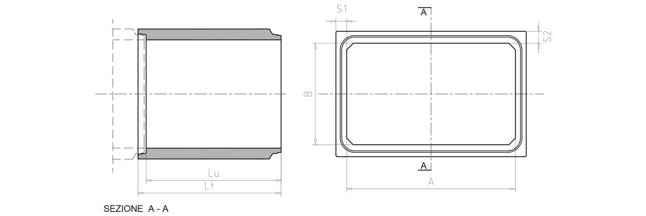 disegni tecnici scatolari standard lp prefabbricati