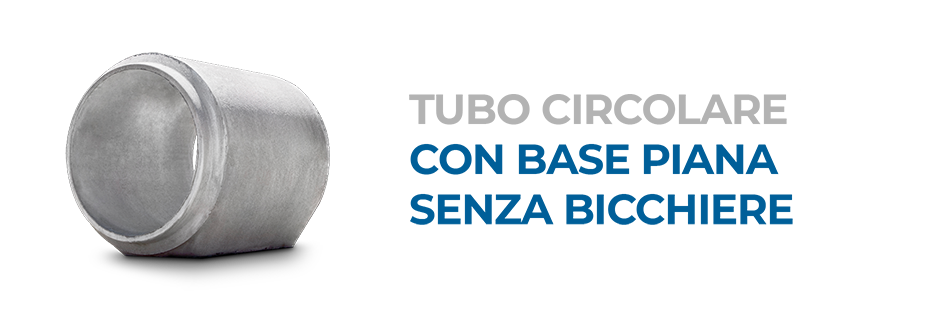 tubo circolare con piano posa senza bicchiere